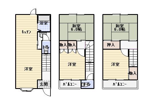 Floor plan. 11.9 million yen, 4LDK, Land area 37.37 sq m , Spacious floor plan of the building area 95.33 sq m 4LDK