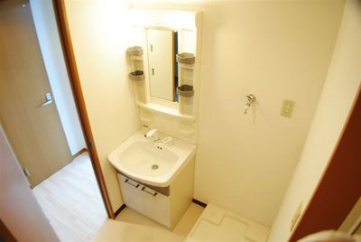 Washroom. With basin dressing room in this rent