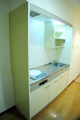 Kitchen. Also storage shelf in the kitchen