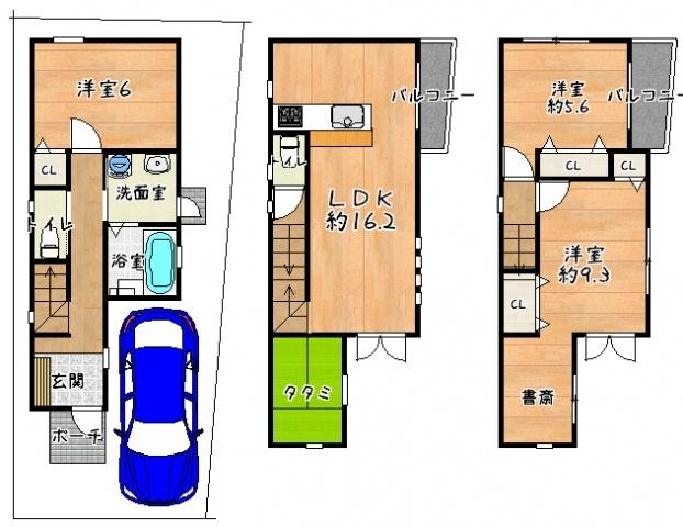 Floor plan. 22.5 million yen, 4LDK, Land area 58.21 sq m , Building area 89.5 sq m