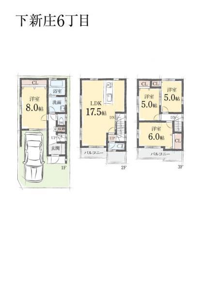 Floor plan. 32,800,000 yen, 4LDK, Land area 60.36 sq m , Building area 34.8 sq m