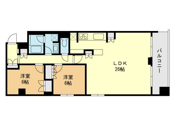 Floor plan. 2LDK, Price 22,200,000 yen, Occupied area 82.93 sq m