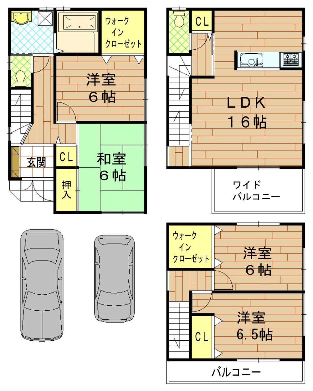 Floor plan. 27,800,000 yen, 4LDK, Land area 88.8 sq m , Building area 104.49 sq m