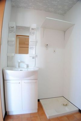 Washroom. Shampoo Dresser & Indoor Laundry Area