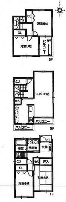 Floor plan. 28.8 million yen, 4LDK, Land area 91.07 sq m , Building area 101.25 sq m 4LDK