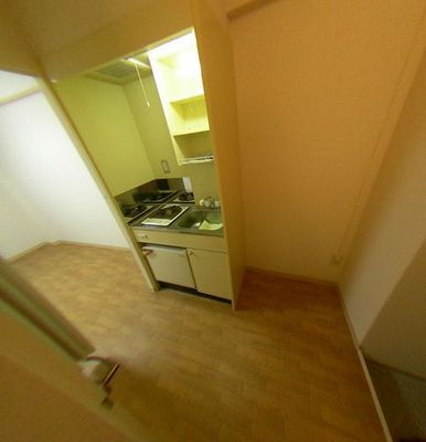 Living and room. Kitchen side
