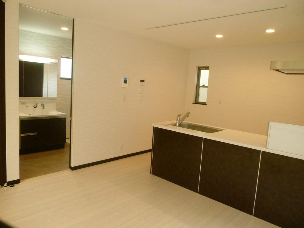 Living. Water around on the second floor