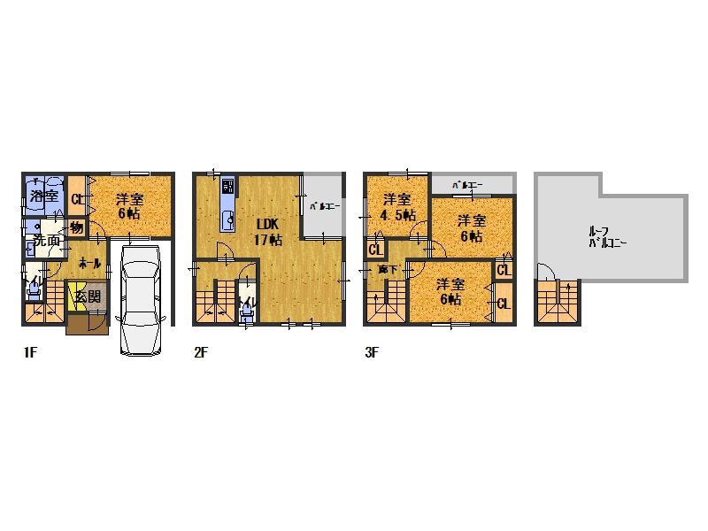 Floor plan. 32,800,000 yen, 4LDK, Land area 67.61 sq m , Building area 103.68 sq m