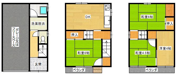 Floor plan. 15.8 million yen, 4LDK, Land area 42.23 sq m , Building area 87.58 sq m
