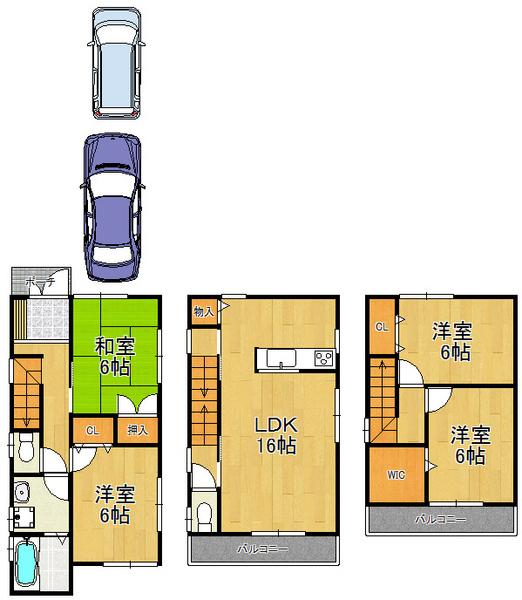Floor plan. 27,800,000 yen, 4LDK, Land area 85.06 sq m , Building area 100.44 sq m   [Immediate Available] Please come by all means to the local whole family!