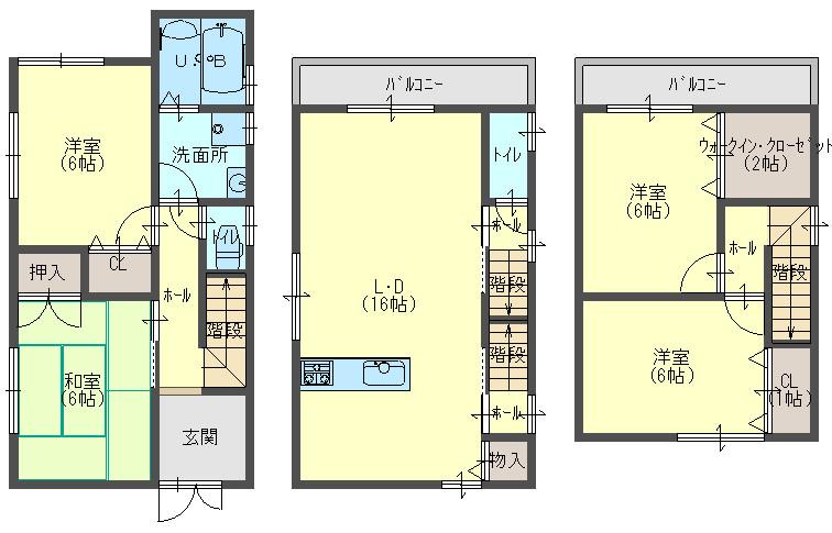 Floor plan. 27,800,000 yen, 3LDK, Land area 71.85 sq m , Building area 115.29 sq m