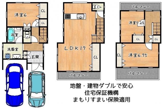 Floor plan. 31 million yen, 3LDK, Land area 72.4 sq m , Building area 97.19 sq m