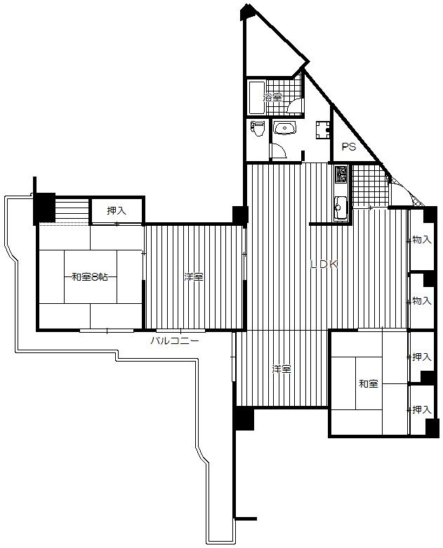 Floor plan. 4LDK, Price 15.8 million yen, Occupied area 88.47 sq m , Balcony area 10.8 sq m