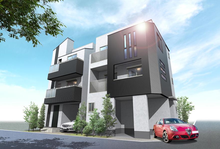 Rendering (appearance). Among the modern exterior design, modern ・ stylish ・ Fun making up in your sense, such as simple is also the best part of the free plan.