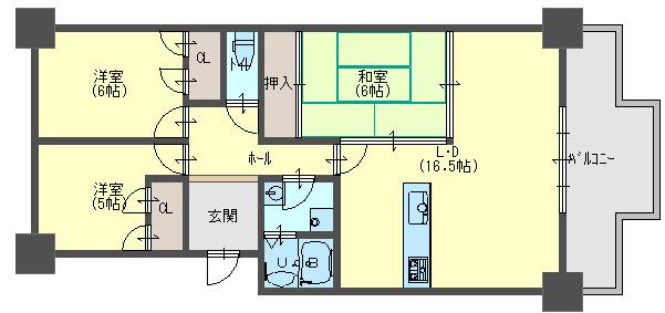 Floor plan. 3LDK, Price 20 million yen, Occupied area 67.94 sq m , Balcony area 18.83 sq m living room is spacious, It is also excellent to good day