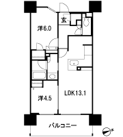 Floor: 2LDK, occupied area: 55.12 sq m, Price: 27,135,600 yen