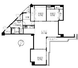 Floor plan. 3LDK, Price 17.5 million yen, Occupied area 88.47 sq m , Balcony area 10.8 sq m