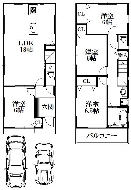 Floor plan. 37,800,000 yen, 4LDK, Land area 90.04 sq m , Building area 96.12 sq m