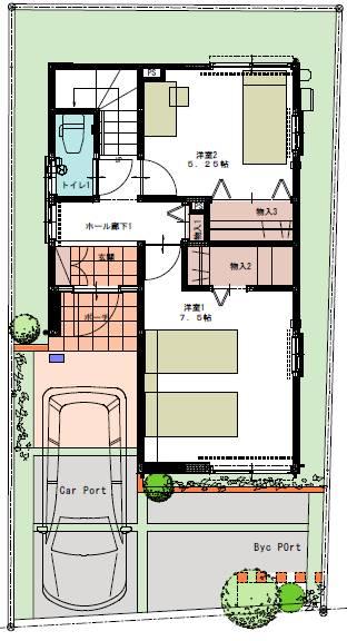 Floor plan. 17.8 million yen, 4LDK, Land area 82.45 sq m , Building area 98.32 sq m