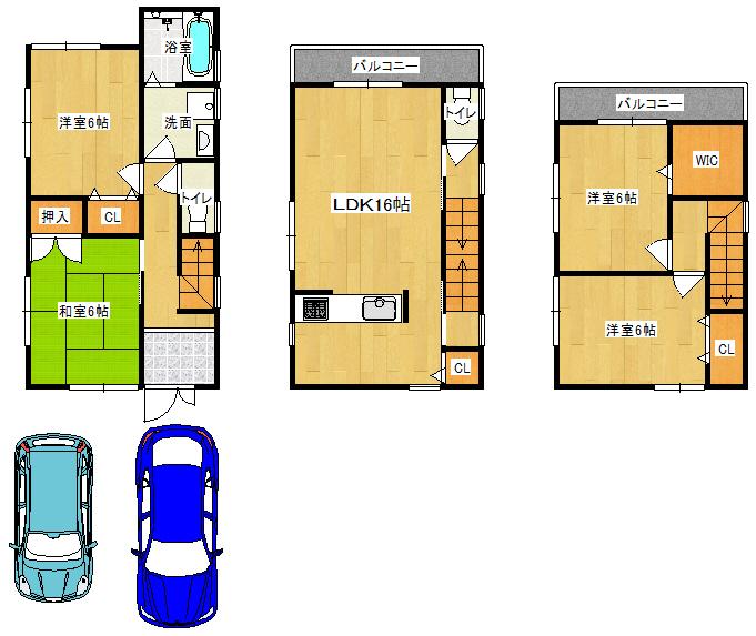 Floor plan. 27,800,000 yen, 4LDK, Land area 85.06 sq m , Building area 100.44 sq m   ◆ Floor plan
