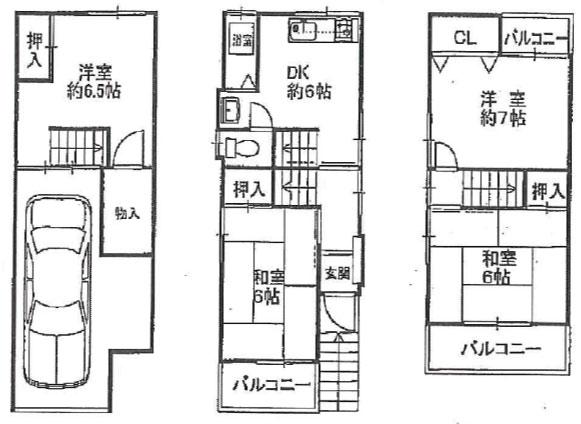 Floor plan. 13.8 million yen, 4DK, Land area 47.09 sq m , Building area 85.46 sq m