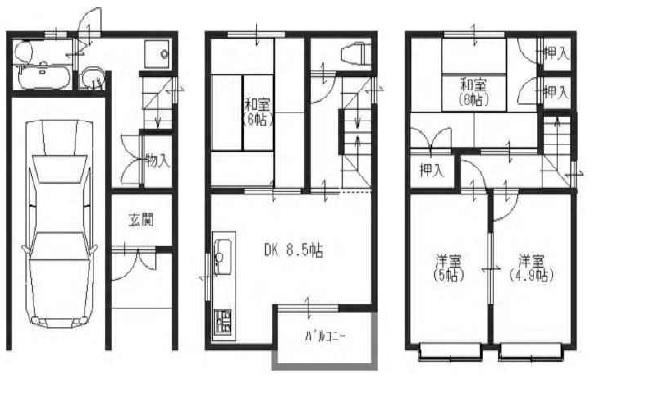 Floor plan. 13.8 million yen, 4LDK, Land area 56.79 sq m , Building area 112.54 sq m