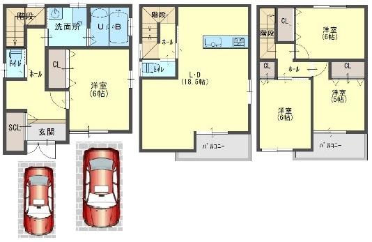 Floor plan. 33,800,000 yen, 4LDK, Land area 72.42 sq m , The main attraction in the building area 111.78 sq m 4LDK is living! It is wide is bright in the room with the light reflected in the flooring