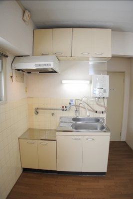 Kitchen. It is also attached hanging cupboard in the kitchen