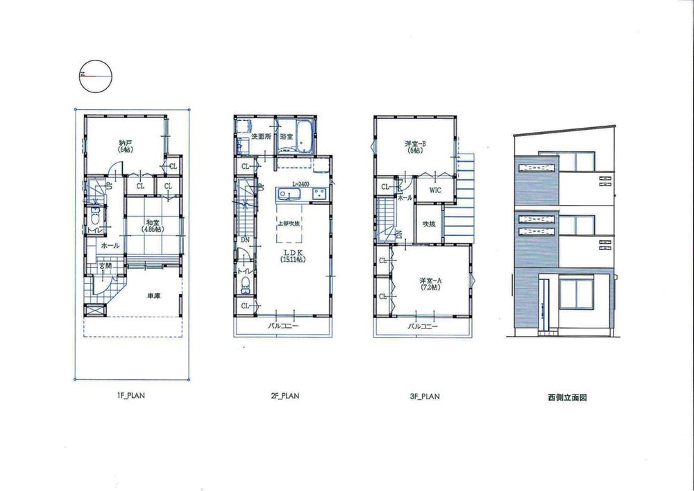 Floor plan. 34,800,000 yen, 4LDK, Land area 62.41 sq m , Building area 109.01 sq m