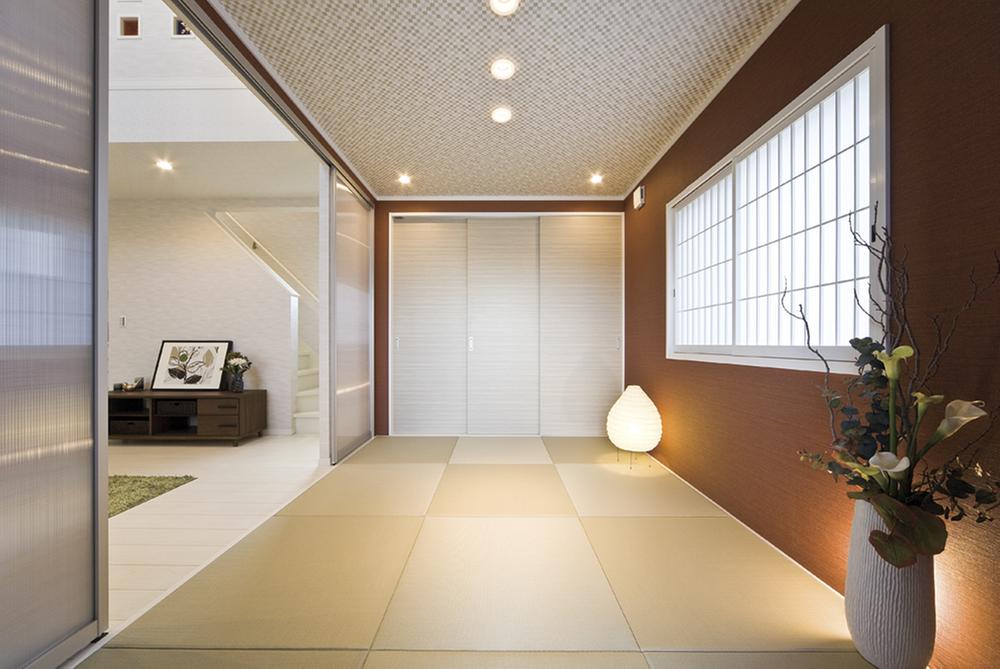  [Japanese-style room] Directing us to the modern sliding door is. Continued from living tatami is also a little lie Gil! The home of relaxation. Japanese style room