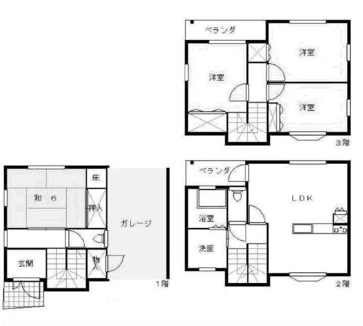 Floor plan. 18,800,000 yen, 4LDK, Land area 50 sq m , Building area 104.19 sq m balcony facing south! 