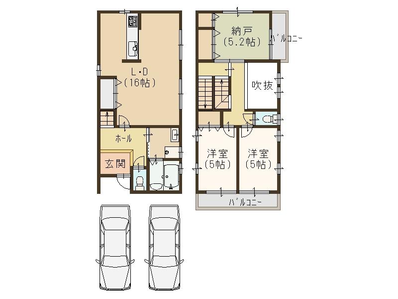 Floor plan. 26,800,000 yen, 2LDK + S (storeroom), Land area 91.8 sq m , There is a feeling of opening in the building area 81 sq m living blown unplug