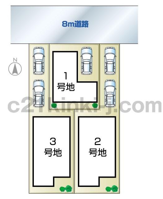 The entire compartment Figure. All three House! The entire road 8m!