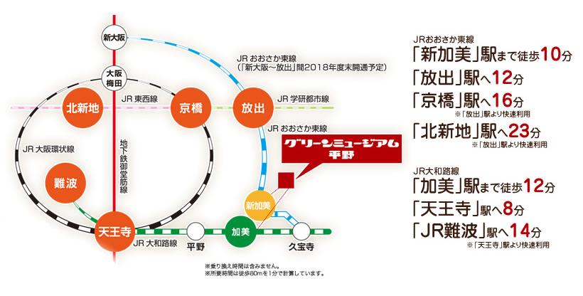 route map. Access view