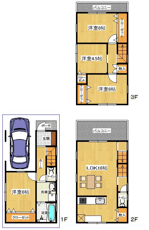 Floor plan. 31,800,000 yen, 4LDK, Land area 50.01 sq m , Building area 95.58 sq m