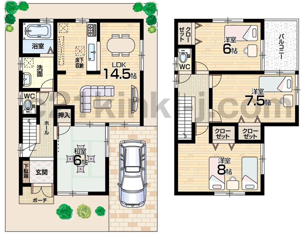 Floor plan. (No. 2 locations), Price 26,800,000 yen, 4LDK, Land area 90.53 sq m , Building area 94.77 sq m