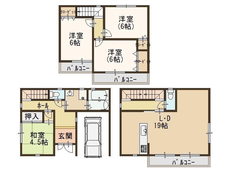 Floor plan. 26,800,000 yen, 4LDK, Land area 68.85 sq m , Will be built in your favorite floor plan in the building area 115.18 sq m free design