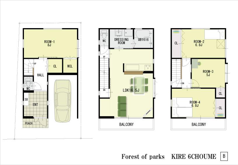 Floor plan. (No. 1 point), Price 31,800,000 yen, 4LDK, Land area 60.71 sq m , Building area 115.84 sq m
