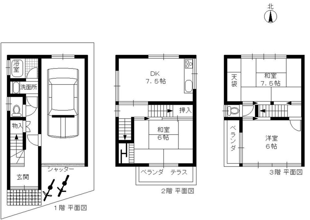 Floor plan. 12.8 million yen, 4DK, Land area 45.42 sq m , Was building area 82.77 sq m renovated! 