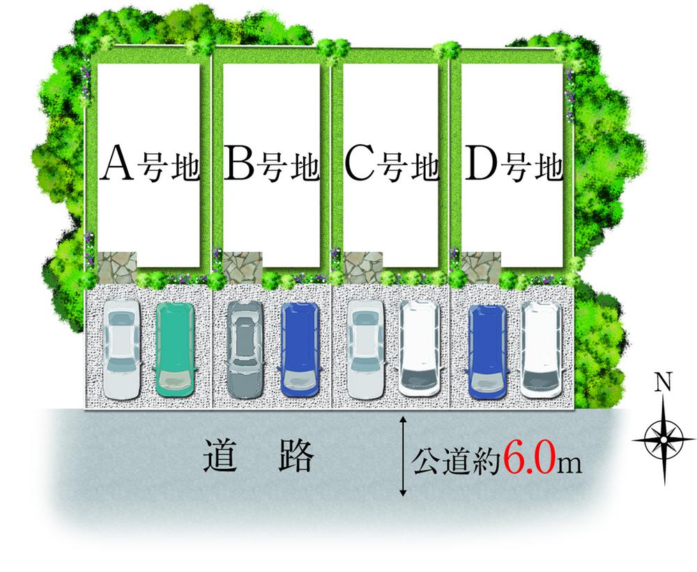 Compartment figure. 34,800,000 yen, 4LDK, Land area 85.39 sq m , Building area 92.34 sq m parking two possible in all 4 Tominami direction!