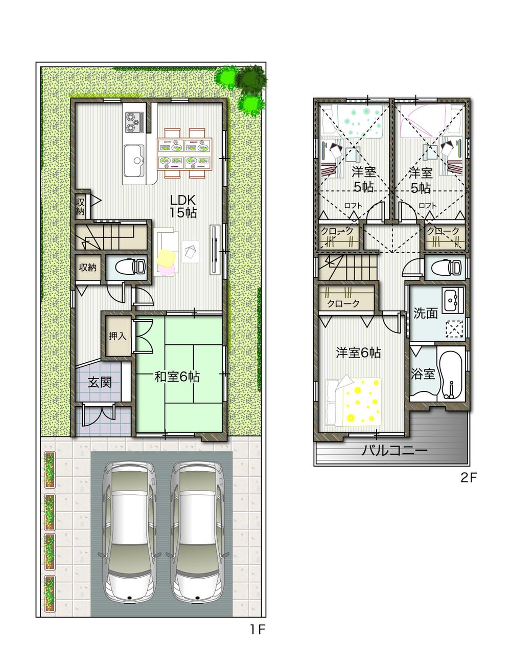 Floor plan. 33,800,000 yen, 4LDK, Land area 85.65 sq m , Per building area 85.86 sq m reference drawings, Floor plan can be changed