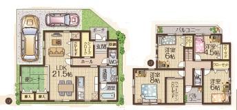 Other. Two-story plan, Ken'nobe area: 113.4 square meters