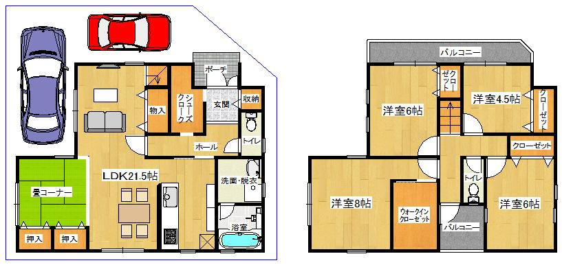 Floor plan. (No. 3 locations), Price 46,800,000 yen, 4LDK+S, Land area 99.7 sq m , Building area 113.4 sq m