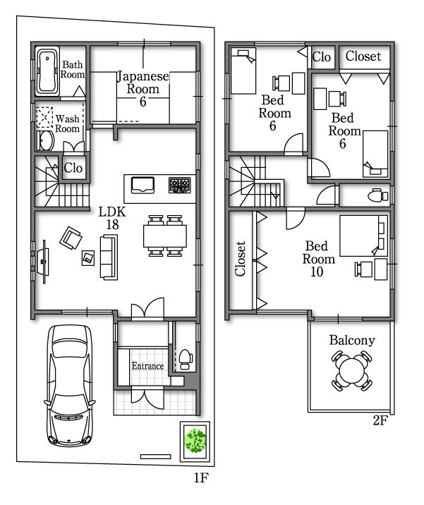 Floor plan. 33,800,000 yen, 4LDK, Land area 90.09 sq m , Floor free per building area 101.66 sq m reference plan