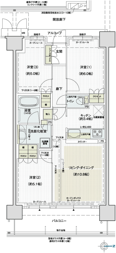 Floor: 3LDK, occupied area: 65.46 sq m, Price: 23.8 million yen