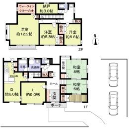 Floor plan. 51,900,000 yen, 5LDK + S (storeroom), Land area 373.97 sq m , Building area 170.37 sq m