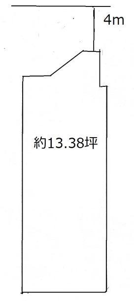 Compartment figure. Land price 5.5 million yen, Land area 44.25 sq m