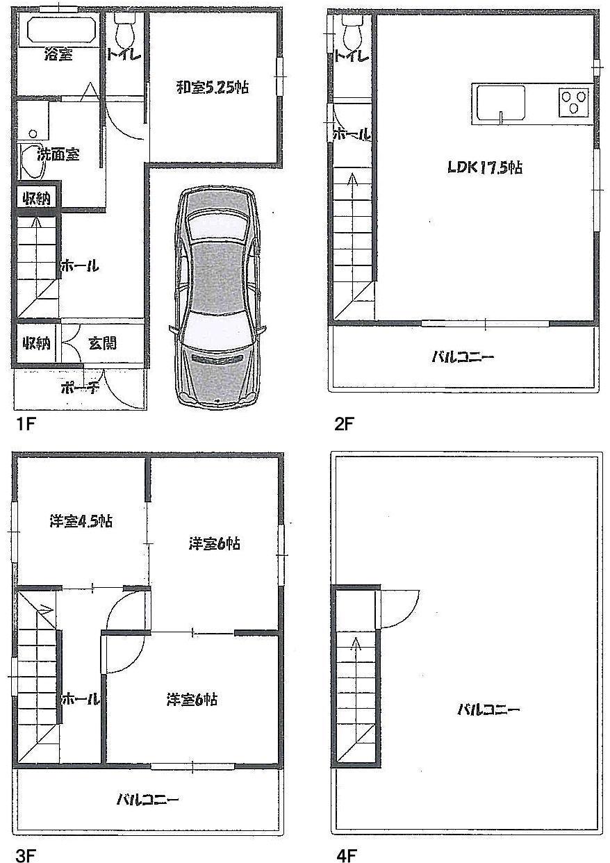 Floor plan. 23.8 million yen, 4LDK, Land area 63.28 sq m , Building area 114.68 sq m