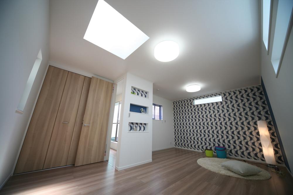 Building plan example (Perth ・ appearance). Light of day pours down from the skylight Ya, Wind rustles through the window, which was considered a ventilated, Soothe tired body. If the bedroom, You can experience a refreshing awakening. Playful wallpaper also point! 