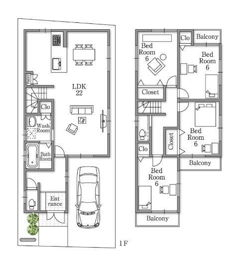 Floor plan. 34,800,000 yen, 4LDK, Land area 91.58 sq m , Floor free per building area 103.68 sq m reference plan